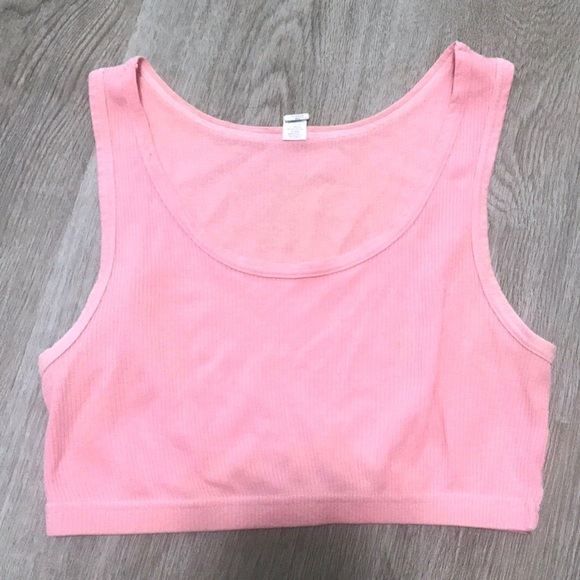 Vassarette Pink Ribbed Sports Bra Bralette Cami - Picture 1 of 4